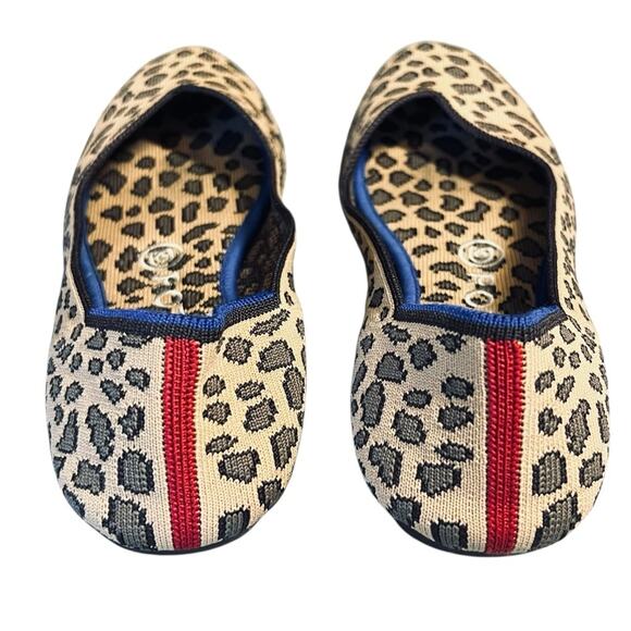 Rothy’s Women’s Sz 6.5 Round Toe Spotted Leopard Cheetah Ballet Flats Washable - Picture 7 of 9